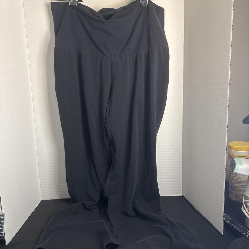 Great Expectations Maternity Black Stretch Knit bootcut Legging Sz xl